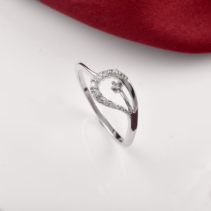 HeartBloom CZ ring