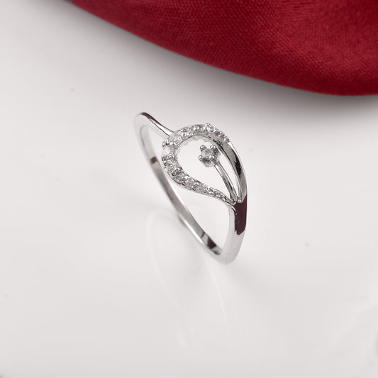 HeartBloom CZ ring