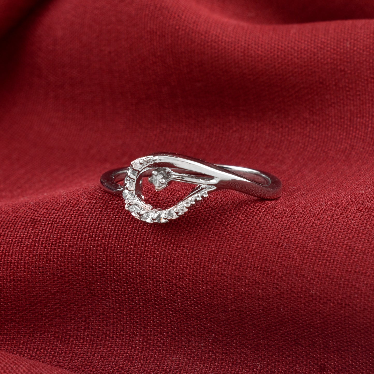 HeartBloom CZ ring