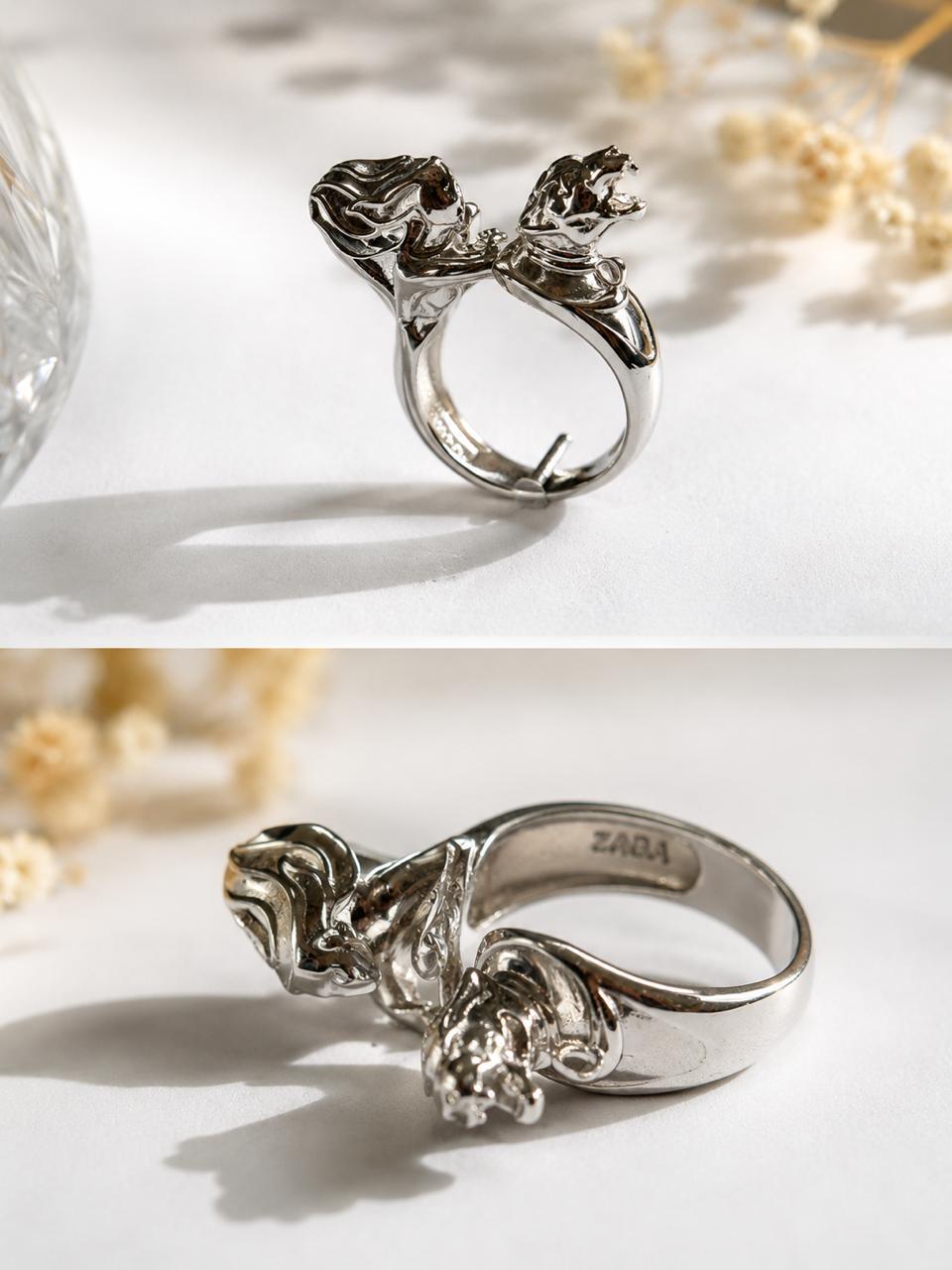 ZAGA Wolf Couple Adjustable Ring
